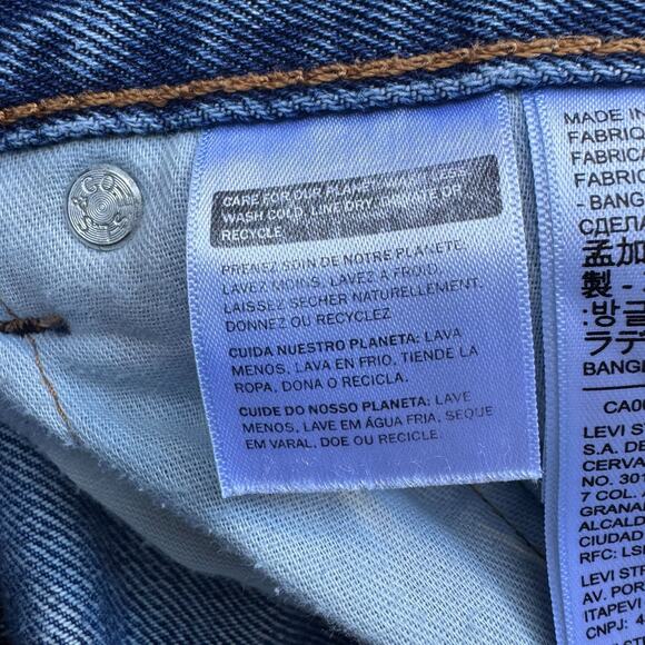 Levi’s 505 Men’s Jeans W32 L30 Straight Leg Blue Denim Classic Fit Zip Fly - Picture 15 of 16
